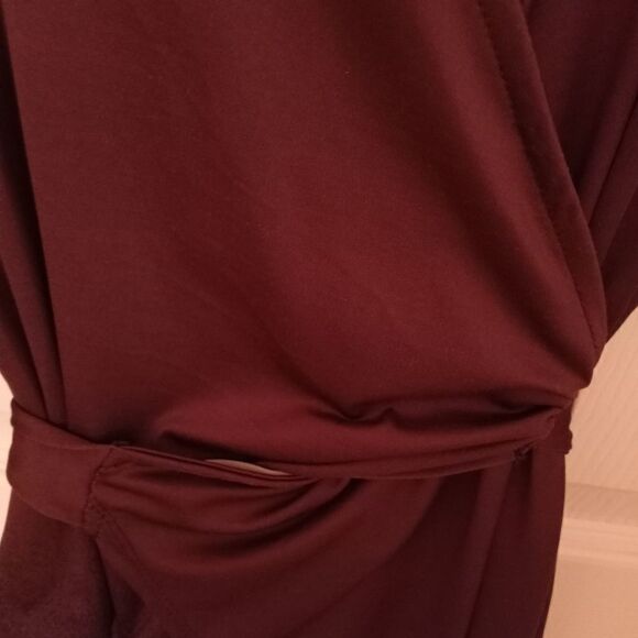 Lularoe Blocked Color Brown/Black 3/4 Sleeve Wrapp - Picture 4 of 7